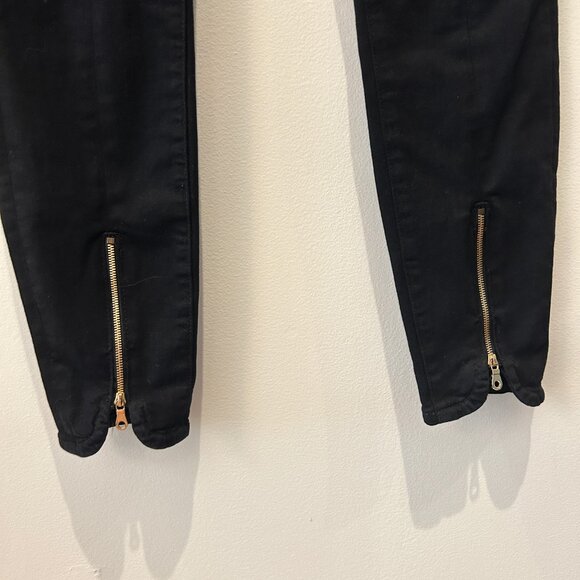 Frame Le High Skinny jeans with gold zippers at ankles - Picture 2 of 8